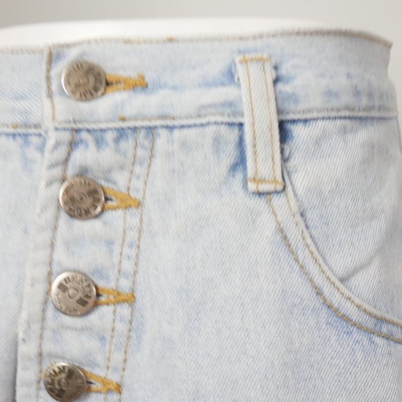 Vintage Denim Republic Light Wash Button Up Fly Jean Denim Vintage Shorts 6 - Picture 6 of 10
